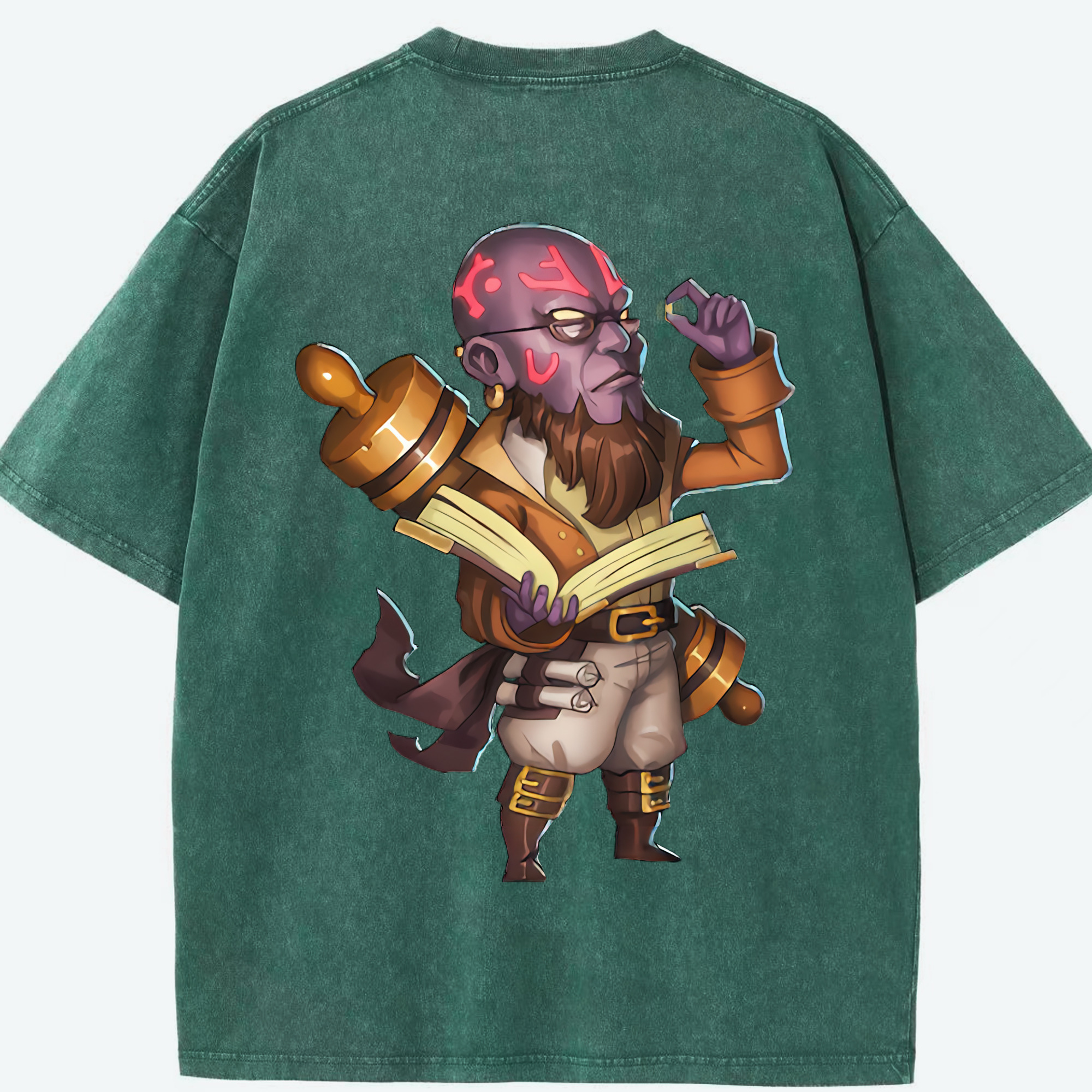 リーグ・オブ・レジェンド League of Legends LOL 綿100% ヴィンテージ風 半袖Tシャツ（背面プリント）